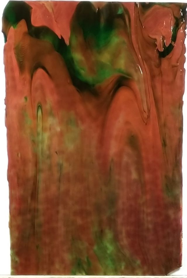 Yellow w/ Red and Emerald Green True Dichro - Stained Glass Express 