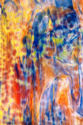 Yellow w/ White & Cobalt Blue True Dichro - Stained Glass Express 