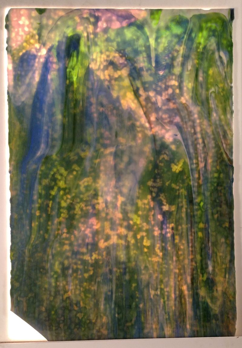 Yough lavender, green, dk blue - Stained Glass Express 