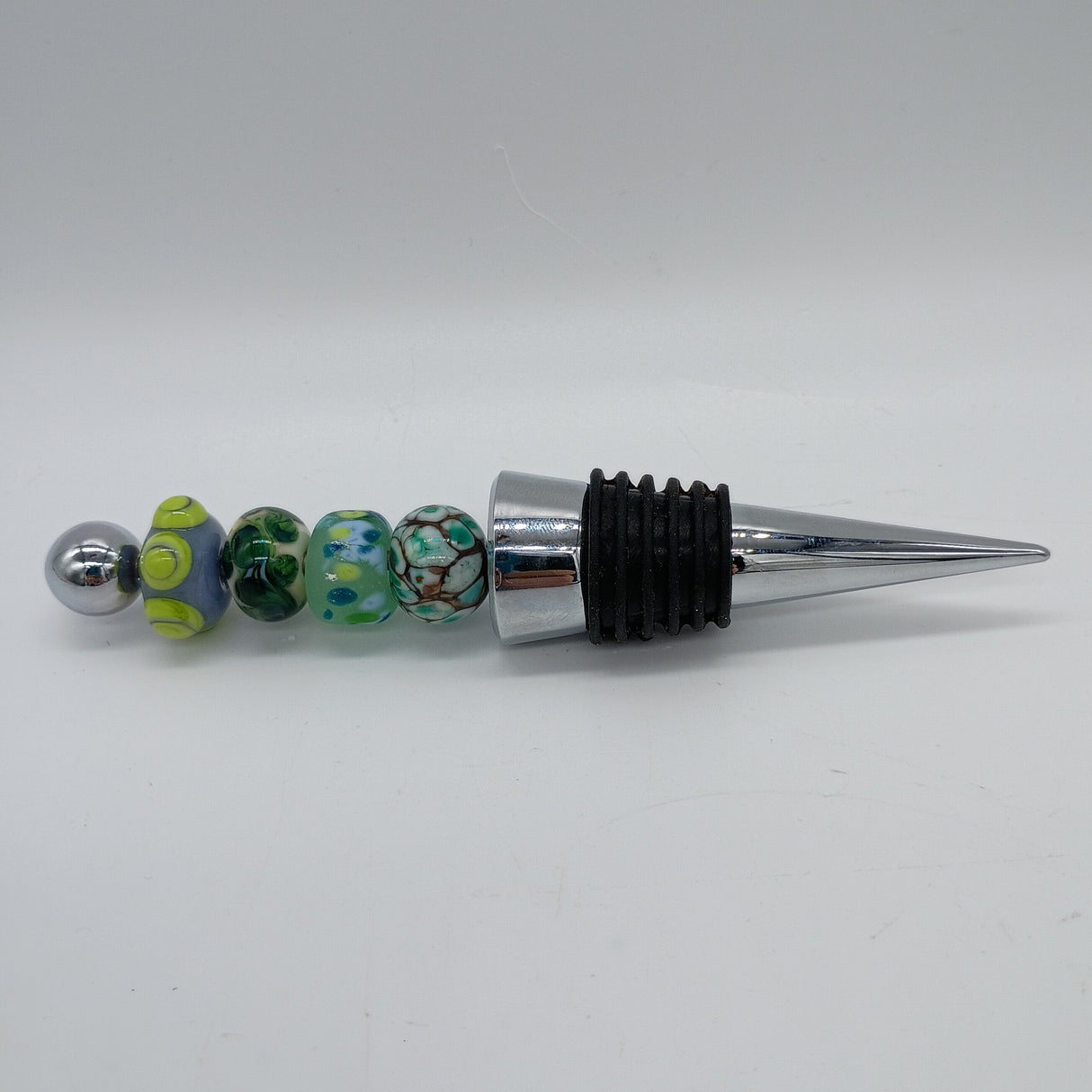 beaded wine bottle stopper