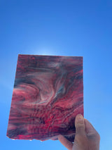 90 COE Cranberry Pink, Azure Blue, White Ripple