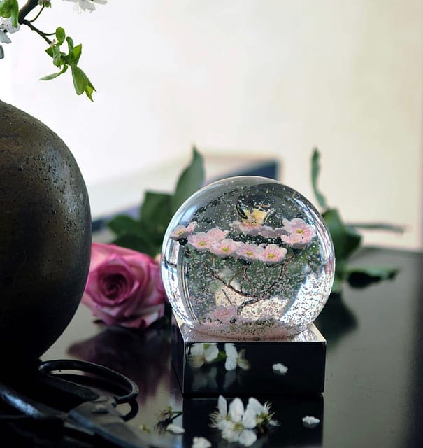 Butterfly on Branch Snow Globe