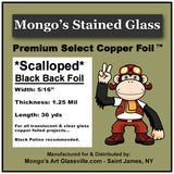 Foil Scalloped Black Back 5/16" 1.25 MIL