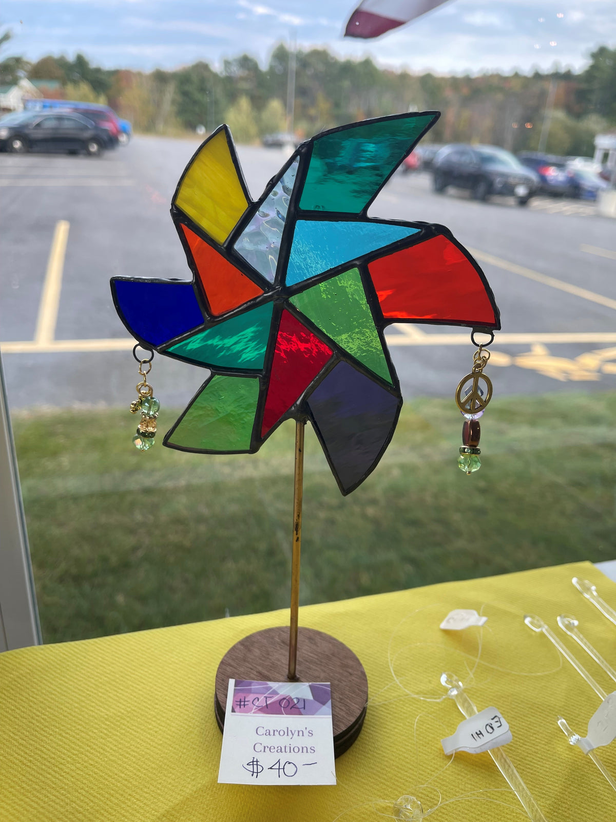 Floral Beads on Stand