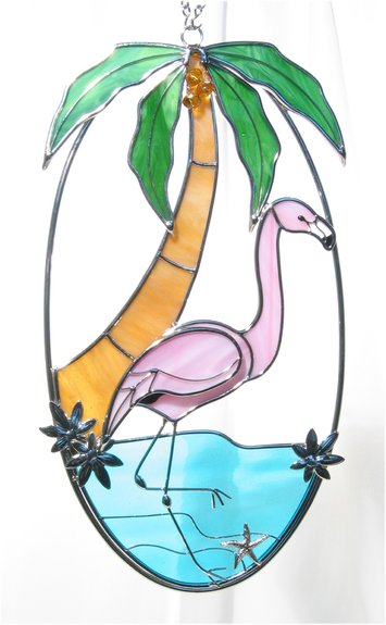 Flamingo Oval Panel