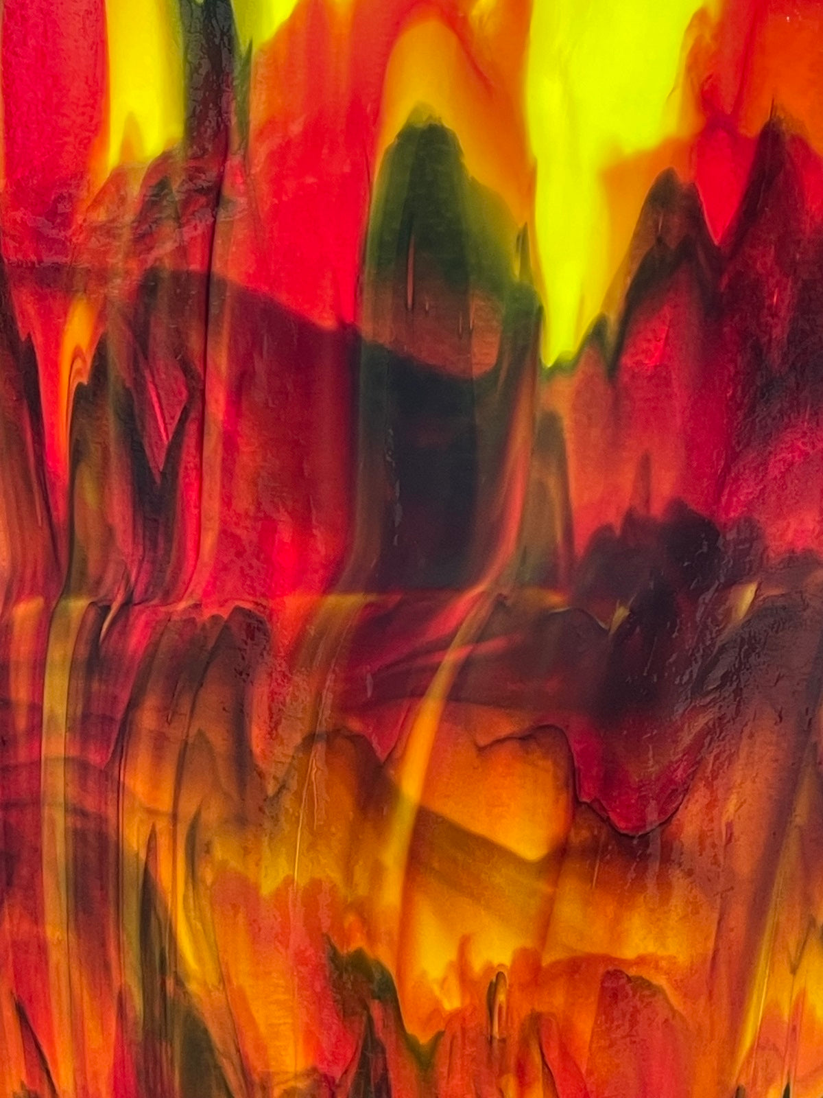 Fire on the Mountain Red, Yellow and Black