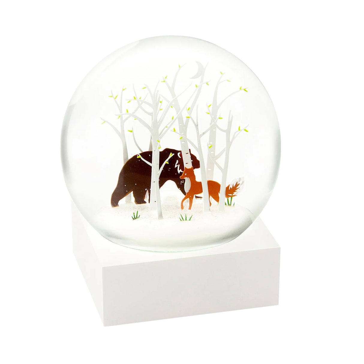 Fox and Bear Snow Globe