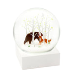 Fox and Bear Snow Globe
