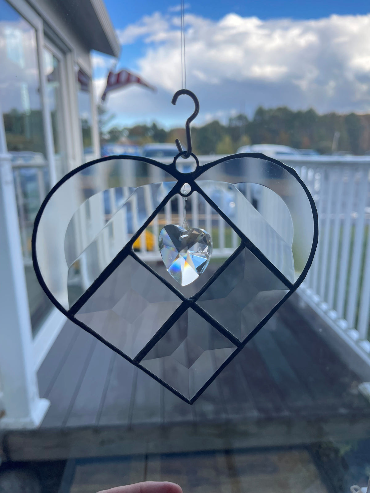 CRYSTAL BEVEL HEART