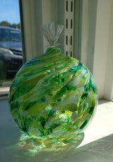 Oil Lamp Nature's Whimsy Meadow Green