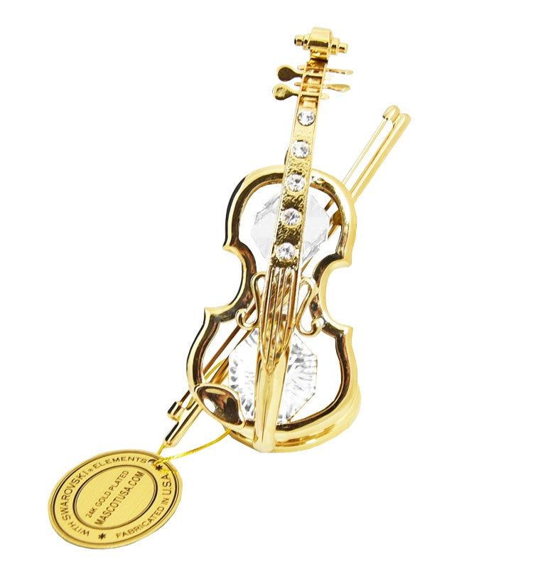 Crystal Swarovski on 24k Gold Plate  Violin