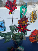 PLANT STAKE RED BURST