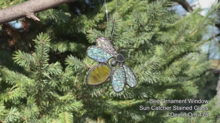 Stained Glass Bee Suncatcher