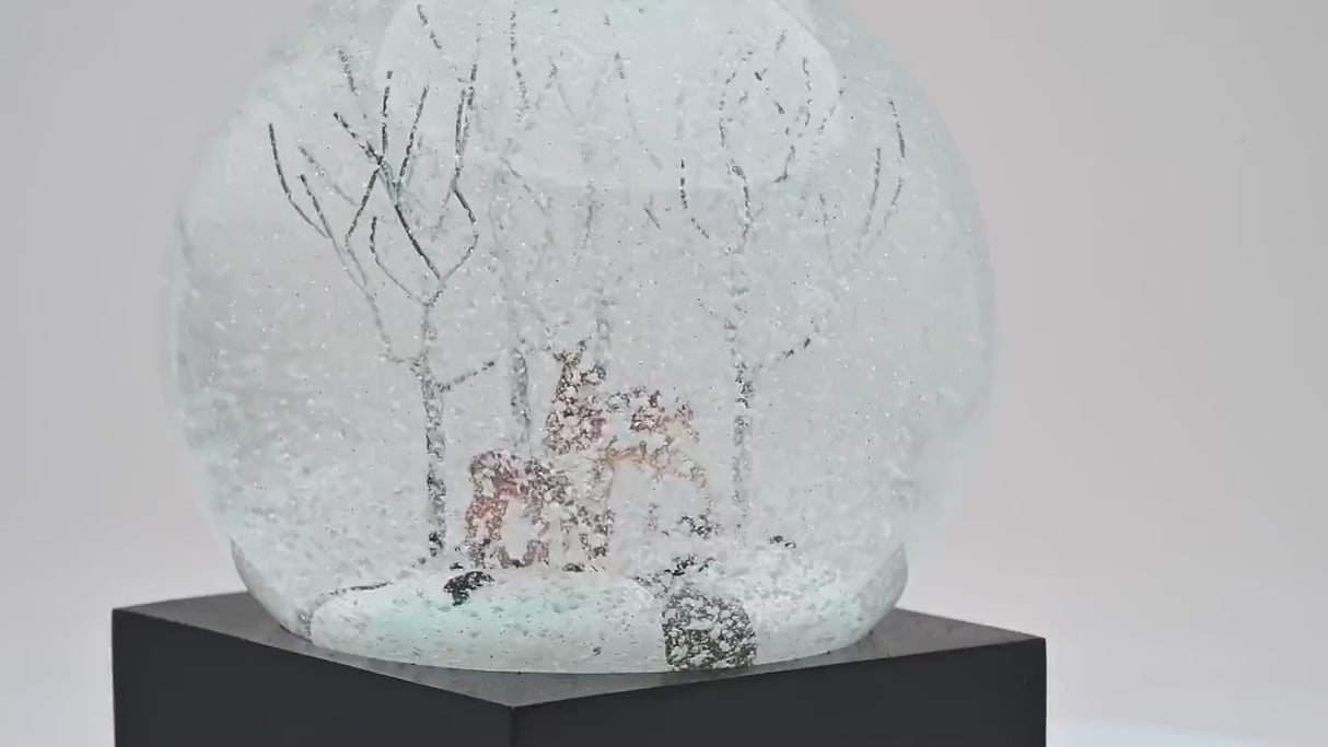 Deer In Woods Snow Globe
