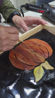 after using a heat gun to activate the adhesive in No Days Groutless Mosaic Adhesive, pieces can still be moved around