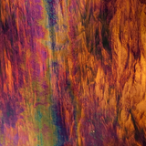 russet streaky iridescent glass backlit