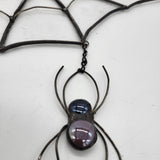 close up of stained glass spider