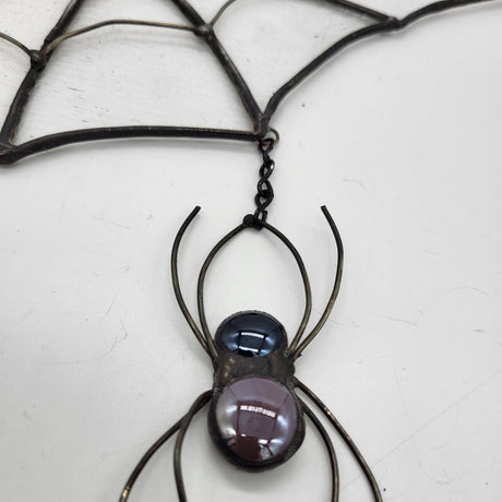 close up of stained glass spider