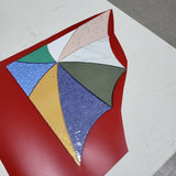 stained glass spiderweb in progress