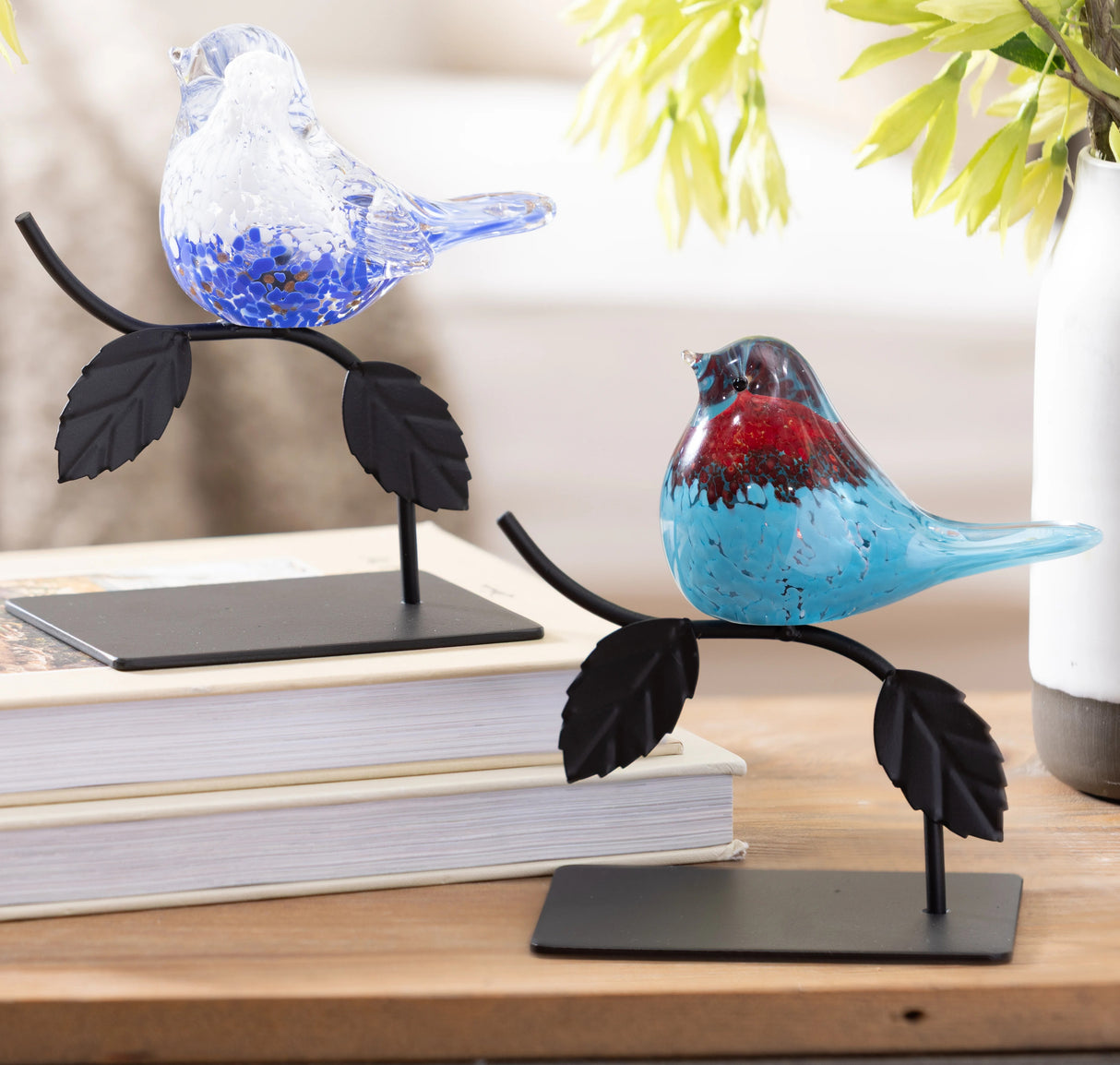 Bird on Metal Branch