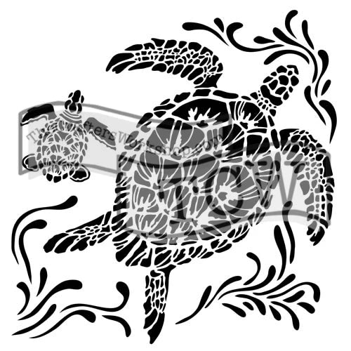 Stencil Sea Turtles