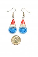 Earrings Red White Blue