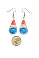 Earrings Red White Blue