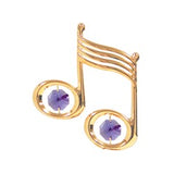 Crystal Swarovski in 24k Gold Plate Music Note