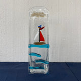 Vase Sailboat or Flowers 8"