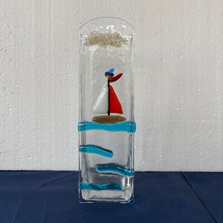 Vase Sailboat or Flowers 8"