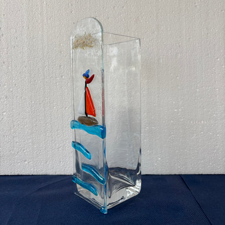 Vase Sailboat or Flowers 8"