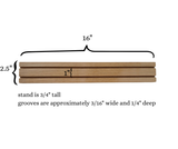 wood display stand with measurements