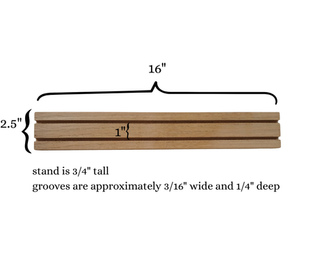 wood display stand with measurements