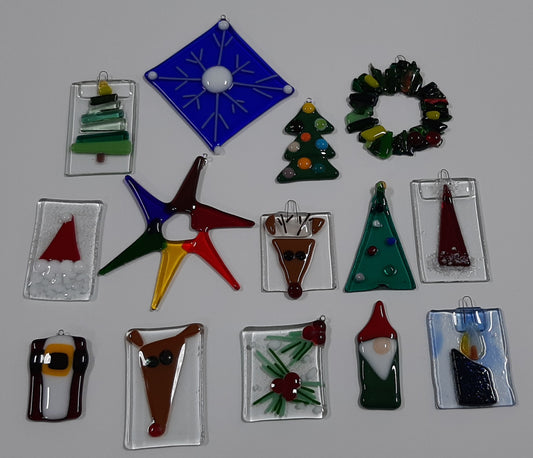Fun Day Out Fused Glass Ornaments