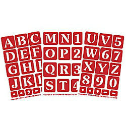 Alphabet Letters and Numbers Stencil One Inch Over N Over