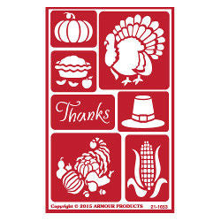 Giving Thanks Stencil Over N Over
