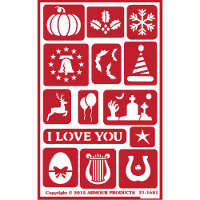 Assorted Holidays Stencil Over N Over
