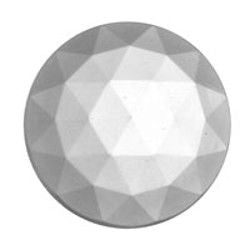 Glass Jewel, Round Faceted Crystal Clear 20mm