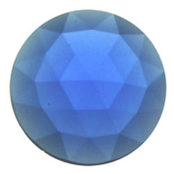 Glass Jewel, Round Faceted Dark Blue 25mm