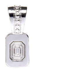 Silver Plated Studded Pendant Bail  5 Pack