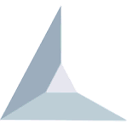 Clear Triangle Bevel 2 in x 2 in x 2 in