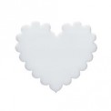 White Ruffle Heart Precut Shape 96 COE LTD
