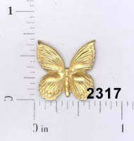 Butterfly Filigree Brass Small