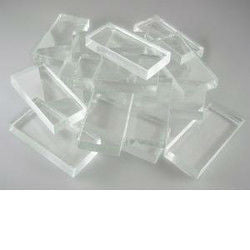7/8 inch x 1 and 7/8 inch Clear Glass Craft Tiles